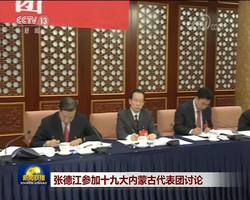 张德江参加十九大内蒙古代表团讨论