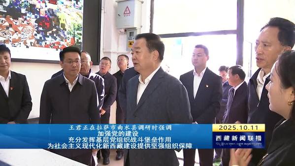 王君正在拉萨市曲水县调研时强调：加强党的建设 充分发挥基层党组织战斗堡垒作用 为社会主义现代化新西藏建设提供坚强组织保障