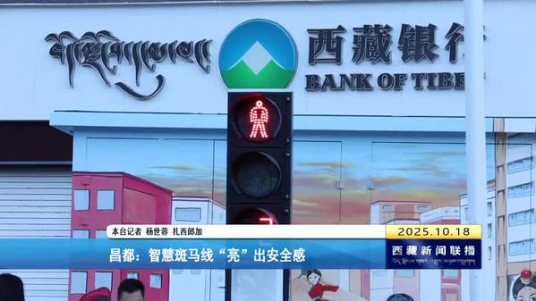 昌都:智慧斑马线“亮”出安全感 昌都:智慧斑马线“亮”出安全感