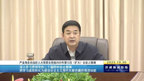 严金海在自治区人大常委会党组2025年第12次（扩大）会议上强调：深入学习贯彻党的二十届四中全会精神 把学习成效转化为建设社会主义现代化新西藏的强劲动能