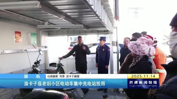 浪卡子县老旧小区电动车集中充电站投用