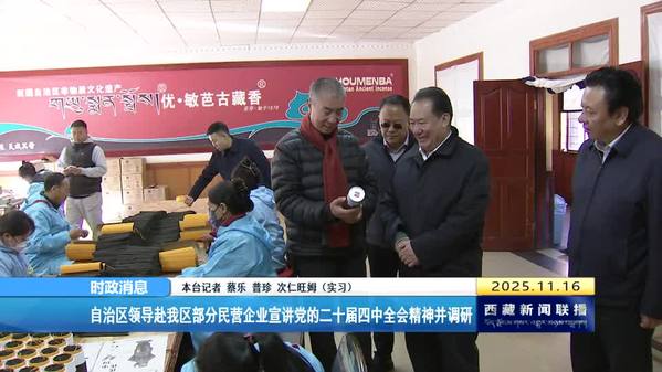 西藏自治区领导赴西藏自治区部分民营企业宣讲党的二十届四中全会精神并调研
