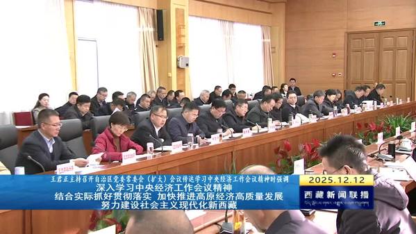 王君正主持召开自治区党委常委会（扩大）会议传达学习中央经济工作会议精神时强调：深入学习中央经济工作会议精神 结合实际抓好贯彻落实 加快推进高原经济高质量发展 努力建设社会主义现代化新西藏