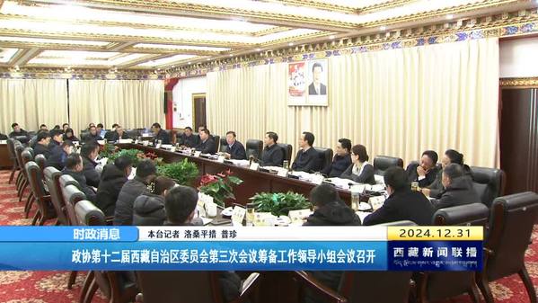 政协第十二届西藏自治区委员会第三次会议筹备工作领导小组会议召开