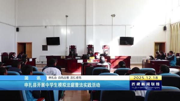 申扎县开展中学生模拟法庭普法实践活动