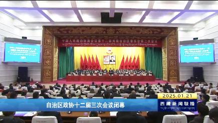 西藏自治区政协十二届三次会议闭幕