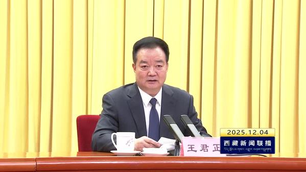 王君正在全区遵行“四条标准”先进集体和先进个人表彰大会上强调：突出分类指导 强化典型引领 积极推进藏传佛教中国化 努力为建设社会主义现代化新西藏凝聚力量
