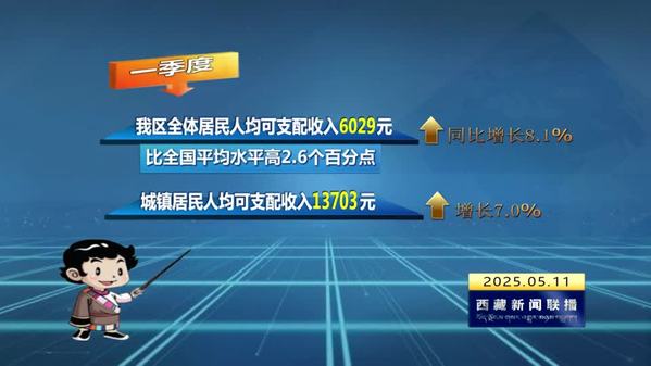 一季度：西藏自治区居民收入稳步增长 三项指标增速位列全国第一