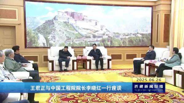 王君正与中国工程院院长李晓红一行座谈
