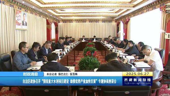 西藏自治区政协召开“围绕重大水利项目建设 助推优势产业加快发展”专题协商座谈会