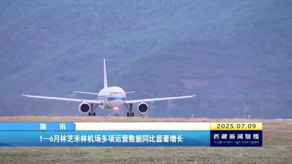 1—6月 林芝米林机场多项运营数据同比显著增长
