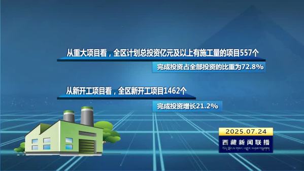 上半年西藏自治区固定资产投资增速位居全国前列 重点项目建设提质加速