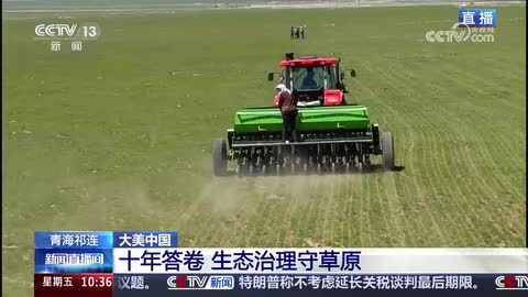 青海祁连：万亩草原织绿毯 雪山云端看山河