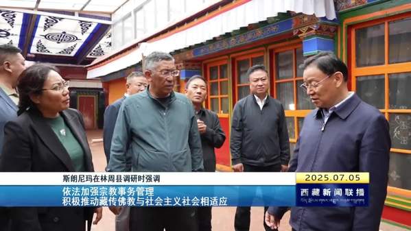 斯朗尼玛在拉萨市林周县调研