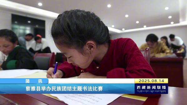 察雅县举办民族团结主题书法比赛