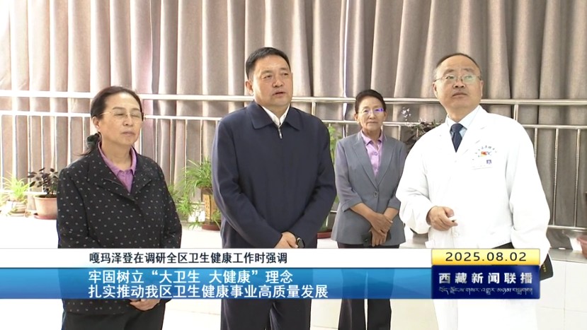 嘎玛泽登调研西藏自治区卫生健康工作