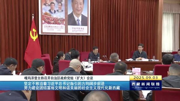 嘎玛泽登主持召开自治区政府党组（扩大）会议 坚定不移沿着习近平总书记指引的方向阔步前进 努力建设团结富裕文明和谐美丽的社会主义现代化新西藏