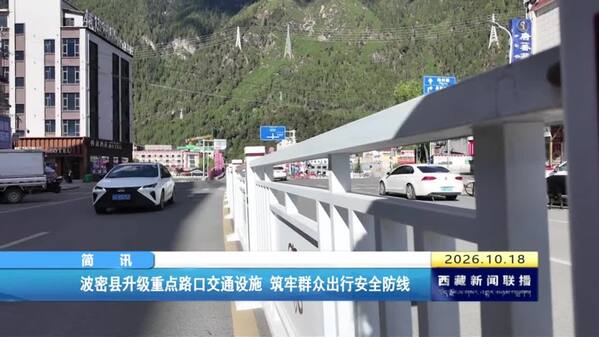 波密县升级重点路口交通设施 筑牢群众出行安全防线