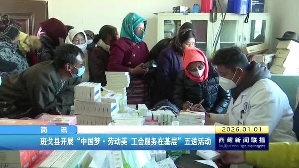 班戈县开展“中国梦•劳动美 工会服务在基层”五送活动