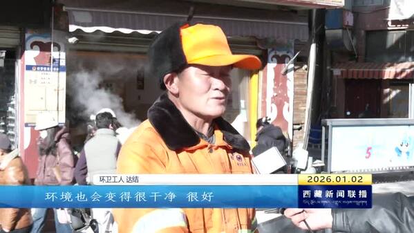 拉萨街头入地式垃圾桶启用