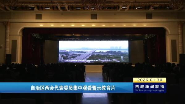 西藏自治区两会代表委员集中观看警示教育片