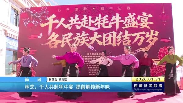 林芝：千人共赴牦牛宴 提前解锁新年味