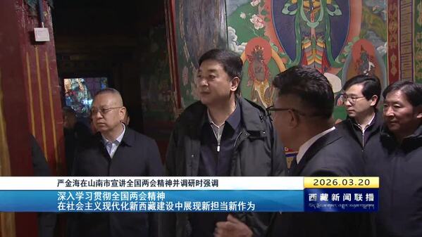 严金海在山南市宣讲全国两会精神并调研