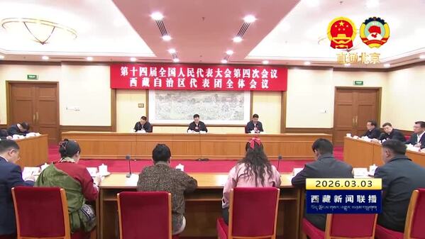 【全国两会融媒报道·直通北京】西藏代表团召开第一次全体会议