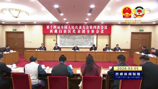 【全国两会融媒报道·直通北京】西藏代表团举行全体会议审议政府工作报告