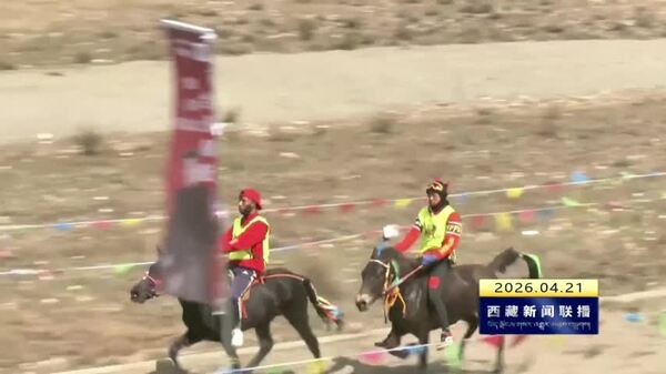 波密县松宗镇传统赛马活动举行