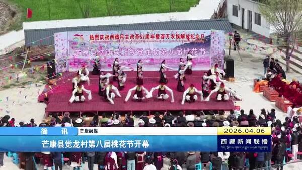 芒康县觉龙村第八届桃花节开幕