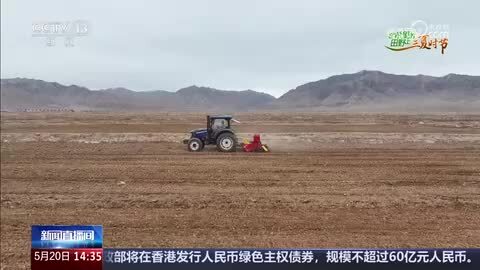 青海德令哈：6万余亩改良盐碱地播种过半