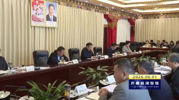 自治区政协党组、机关党组理论学习中心组学习会召开 斯朗尼玛主持