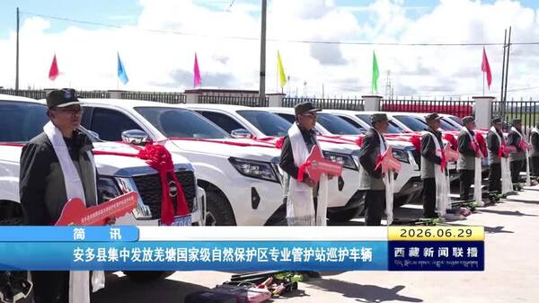 安多县集中发放羌塘国家级自然保护区专业管护站巡护车辆
