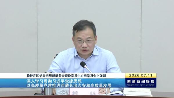 赖蛟在区党委组织部部务会理论学习中心组学习会上强调 深入学习贯彻习近平党建思想 以高质量党建推进西藏长治久安和高质量发展