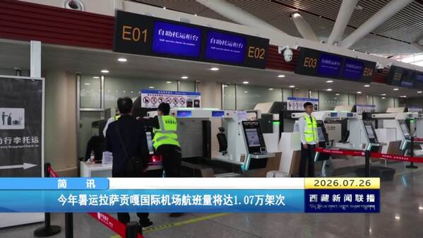 今年暑运拉萨贡嘎国际机场航班量将达1.07万架次
