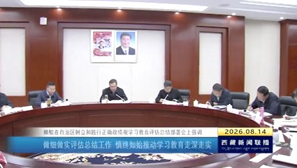 赖蛟在自治区树立和践行正确政绩观学习教育评估总结部署会上强调 做细做实评估总结工作 慎终如始推动学习教育走深走实