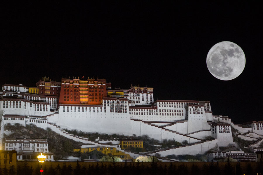 Super moon over Potala Palace