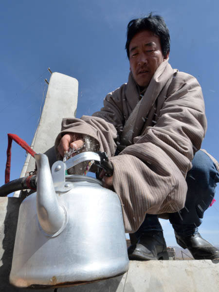 Clean drinking water is available for villagers in Gannan