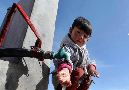 Clean drinking water is available for villagers in Gannan