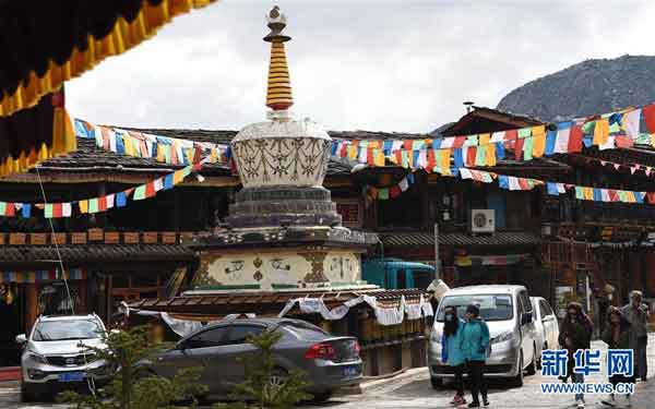 Restored ancient town in Shangri-La