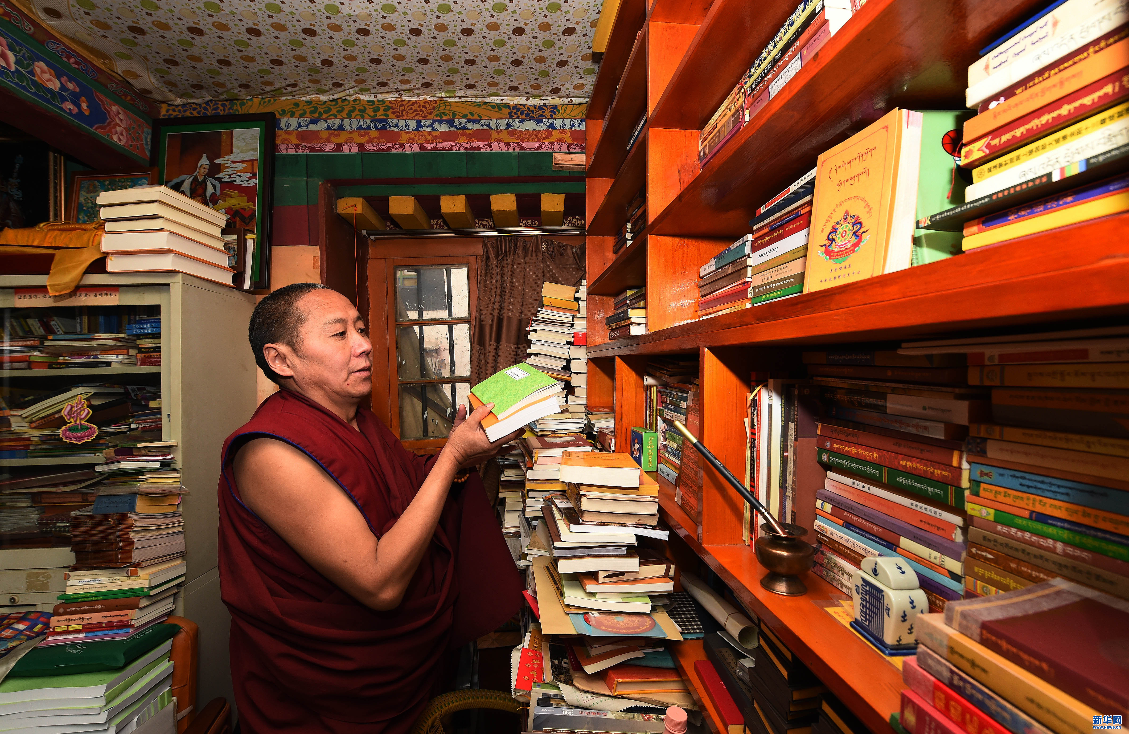A monk who collects books
