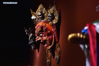 Tibetan Buddhism art exhibition held in N China