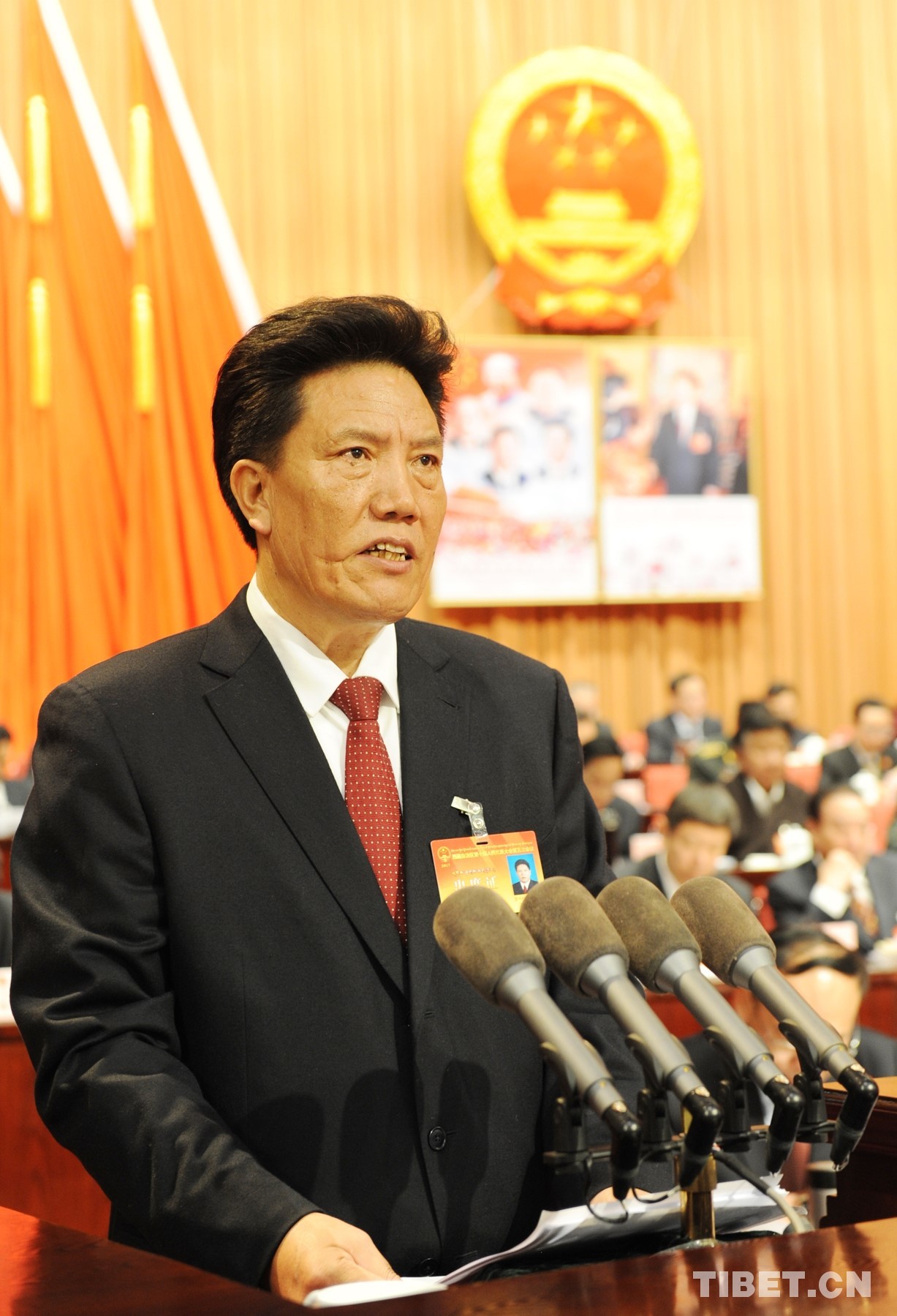 西藏第十届人民代表大会五次会议开幕 洛桑江