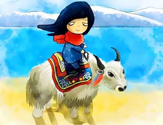 Cartoon illustrations of life in Tibet 