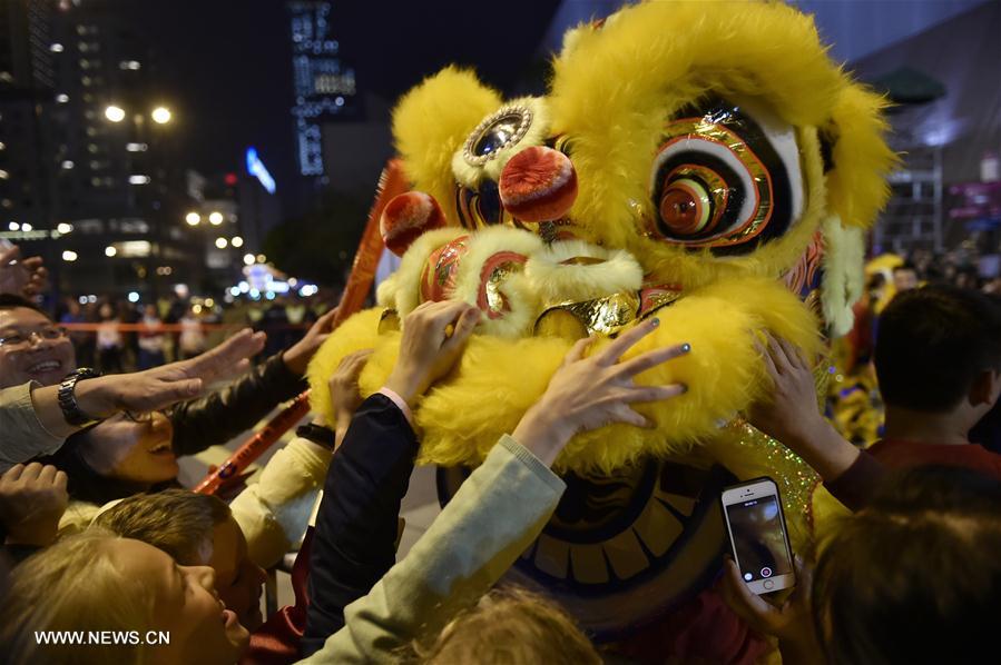 Cathay Pacific Int'l Chinese New Year Night Parade held in Hong Kong