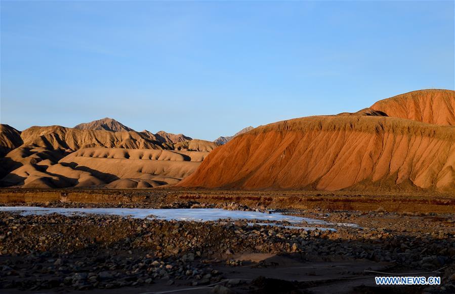 Scenery of Danxia landform in NW China Qinghai