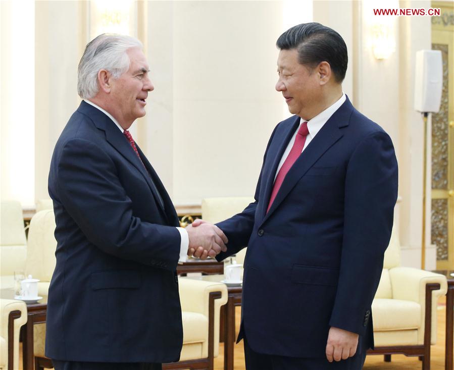 President Xi meets U.S. Secretary of State