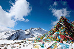 Late Spring snow scenery of Lhoka, Tibet