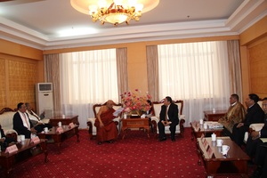 孟加拉国佛教复兴会主席僧王苏塔南陀一行访华团访问西藏